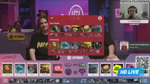 Poster siaran Team Yandex VS LGD Gaming