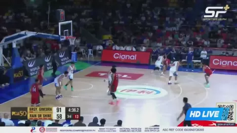 Poster siaran Barangay Ginebra San Miguel VS Rain or Shine Elastopainters