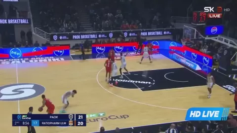 Poster siaran PAOK B.C. VS Ratiopharm Ulm