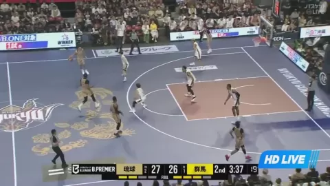 Poster siaran Ryukyu Golden Kings VS Gunma Crane Thunders