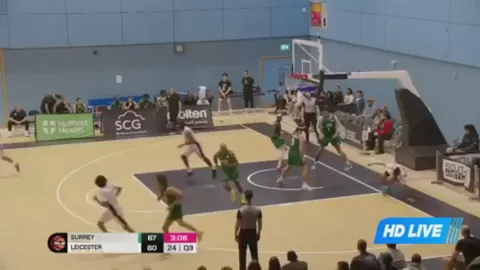 Poster siaran Surrey 89ers VS Leicester Riders