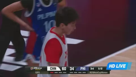 Poster siaran China U18 Women VS Philippines U18 Women