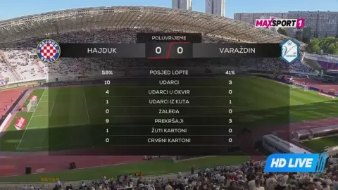 Poster siaran Hajduk Split VS NK Varteks Varazdin