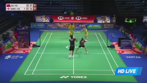 Poster siaran J.Gao/M.Wu VS C.Hemming/E.van Leeuwen