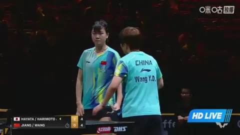 Poster siaran Harimoto M / Hayata H VS Jiang Y / Wang Y