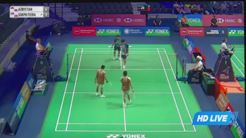 Poster siaran Azriyn N M A A / Tan W K VS P.Sukphun/P.Teeraratsakul