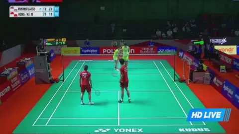 Poster siaran Yunmongkol T / Laisuan N VS Li H Y / Huang K X (Chn)